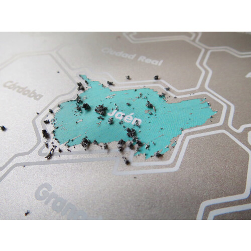 Scratchable Map of Spain blue 2
