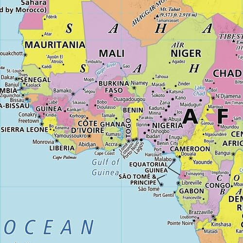 MapSherpa: World Wall Map - Large - 122 x 81 cm - Front Lamination 2