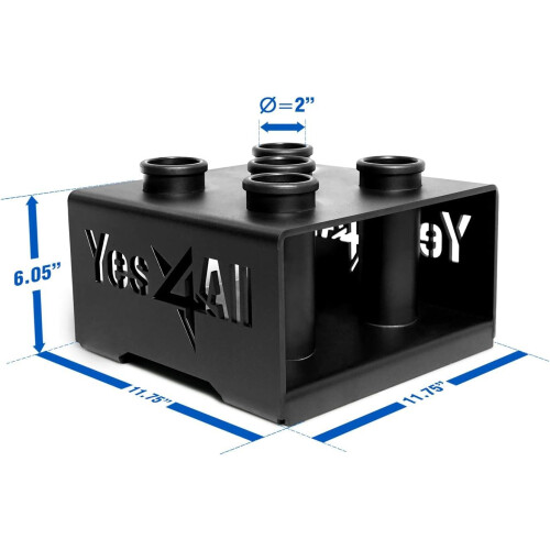 Yes4All RW6H Vertical Barbell Storage Rack Stand, Deluxe 5 Bars 1