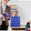 SHINEOFI Desktop Pocket Chart Double-Sided Card Display Rack with Triangular Stand for Classroom Teaching and Schedule Organization Versatile Tabletop 5