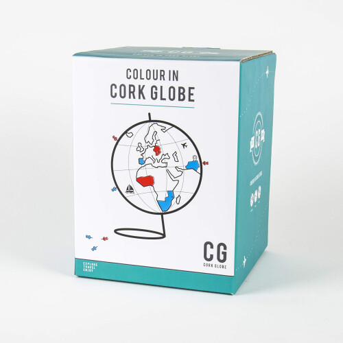 Gift Republic Colour in Cork Globe, Brown 2