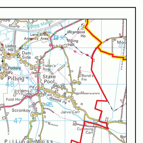 Blackpool - FY- Postcode Wall Map - Paper 1