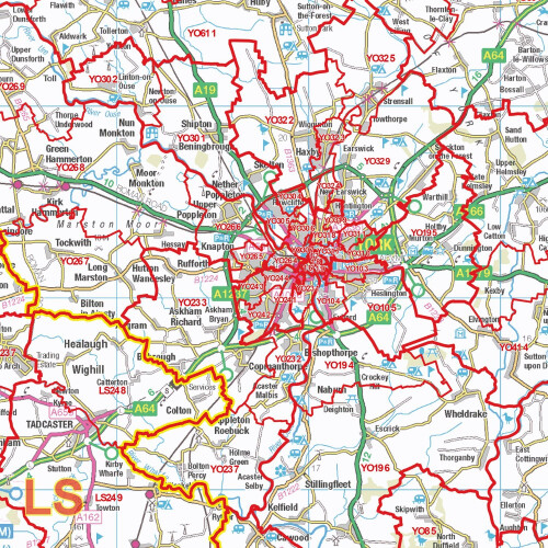 Postcode Sector Map - (S13) - Yorkshire - Wall Map-Paper 2