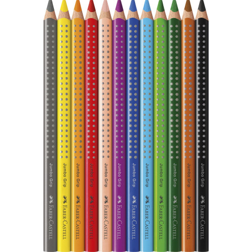 Faber-Castell Faber Castell 12 JUMBO GRIP COLOUR PENCILS + SHARPENER 2