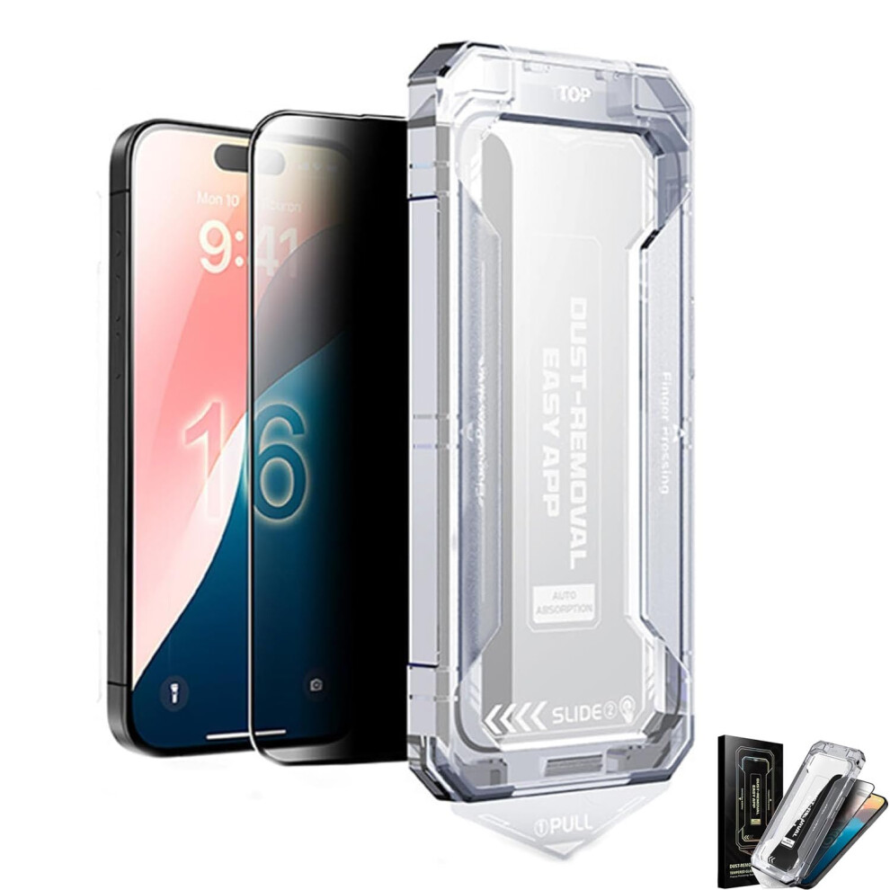 Privacy Screen Protector 2Pack For Iphone 14, 9H Tempered Glass With Antifingerprint, Bubble Easy Install 9073542211198