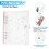 PATIKIL A5 Clear Binder Cover, Soft PVC Loose Leaf Binder Protector Refillable Notebook Shell with Snap Button Closure 6 Ring for DIY Meeting Notebook 3