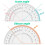 Maths Set, Geometry Compasses Set 8pcs School Protractor Rulers Set Squares for Maths Learning Home Schooling in Carry Case 5