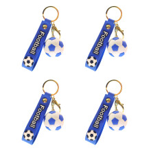 Collection de porte-clés de football, 4 pièces, souvenir-Bleu