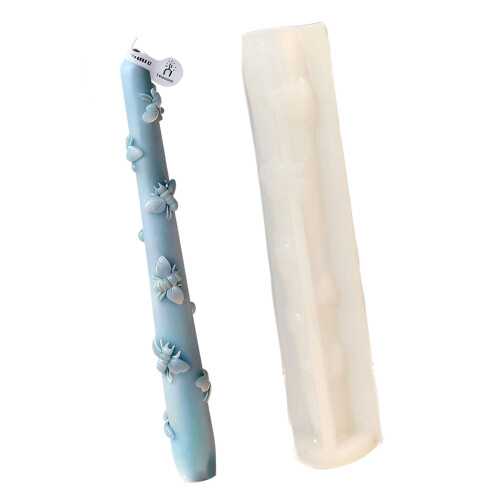 Silicone Cylinder Candle Mould With Honeycombs-BeeCandle Mold