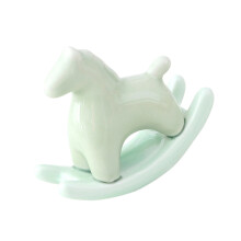 Creative Ceramic Rocking Horse Figurine Exquisited-celadon