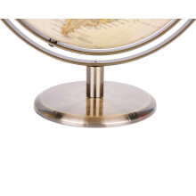 Exerz 20cm Antique Globe Metal Arc and Base Bronzed Colour - World Globe All direction 360? Rotation - Modern Map in Vintage Colour