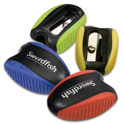 Swordfish ?Soft Grip? Pencil Sharpener [Pack of 36] Assorted Colours [40179] 1