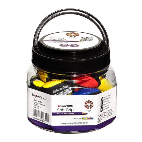 Swordfish ?Soft Grip? Pencil Sharpener [Pack of 36] Assorted Colours [40179] 2