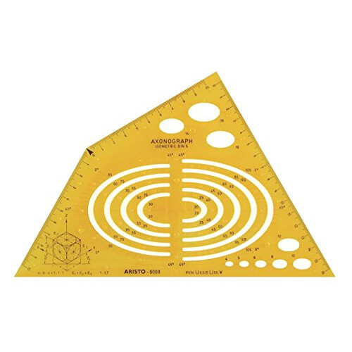 Stencil Axonograph Isometric DIN 5 2