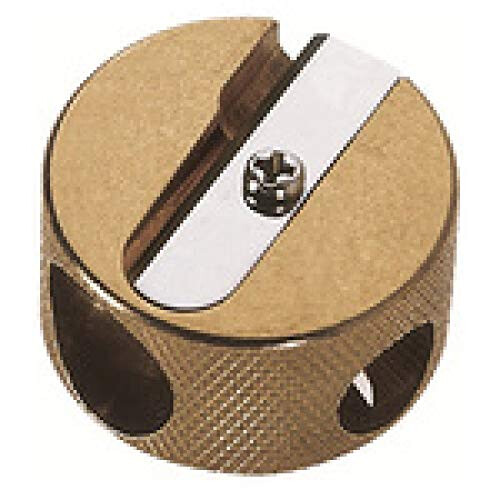 M+R 706021000 Double Round Sharpener Brass in Gift Packaging 1