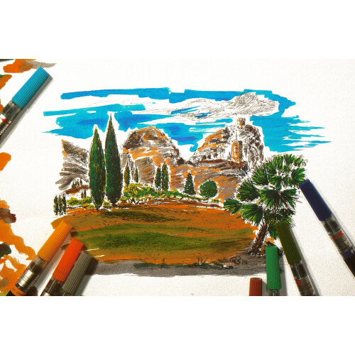 Pentel Pentel GFL Colour Brush Ink Water Base, Light Orange 2
