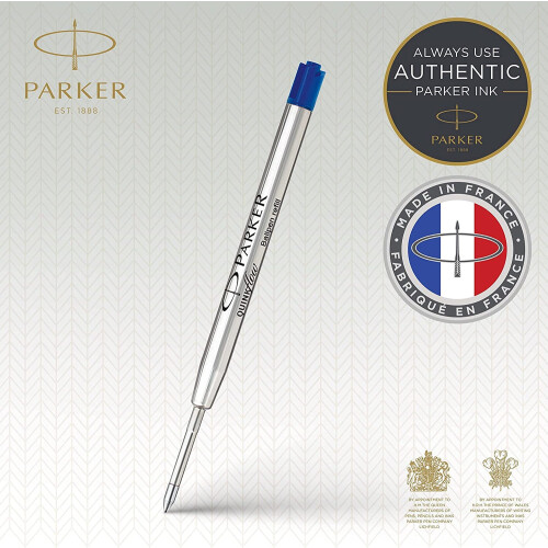 Parker Parker Quinkflow Ballpoint Pen Refill - Medium Tip - Blue Ink - Pack of 5 2