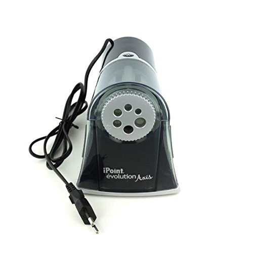 Westcott E-15509 00 iPoint Axis Electric Sharpener with Automatic Sharpener, 6 Different Openings, Grey/Black 1
