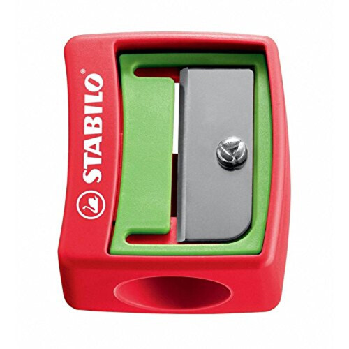 Stabilo Pencil Sharpener for Extra-Thick Pencils - Plastic - 5 Assorted Colours rot/hellgr?n 1