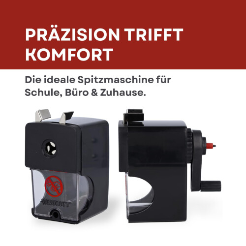 Westcott Pencil Sharpener - Black, E-14216 00 1