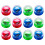 D.RECT Single Plastic Pencil Sharpener with Container Round Pack of 12 5