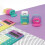 MILAN Compact Sunset Plastic Pencil Sharpener 2 Uses with Eraser Assorted Colours 3