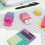 MILAN Compact Sunset Plastic Pencil Sharpener 2 Uses with Eraser Assorted Colours 4
