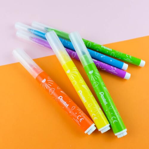 Pentel Pentel SCS3E-8 Broad Tip Colouring Pens 1