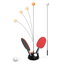 Table Tennis Trainer, Children Portable Table Tennis Set With Soft Shaft For Self-training, Decompression, Children Adult Home Etainmen_P