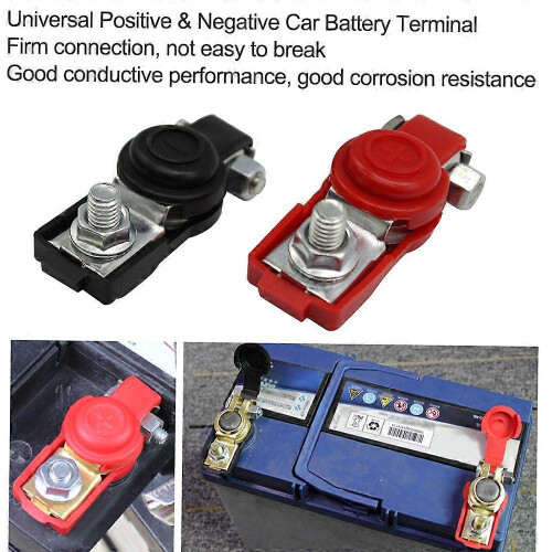 Car Battery Terminal Clamp Clip Connector Adjustable Positive Negative_P
