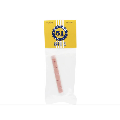 Retro Tornado Pink Eraser Refills 6/Pk 1