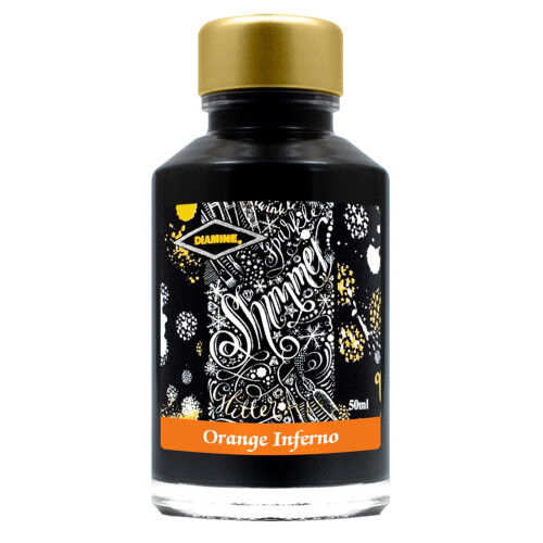 Diamine 50ml Shimmer ink Orange Inferno 1
