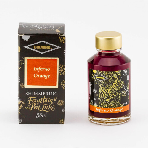 Diamine 50ml Shimmer ink Orange Inferno 2