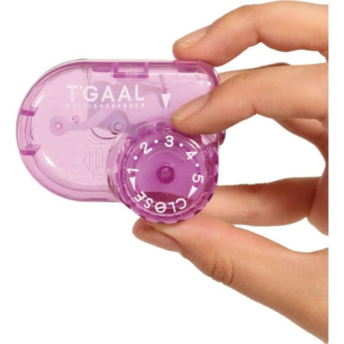 KUTSUWA STAD T'GAAL Angle Adjustable Pencil Sharpener, Translucent Purple, 1 ea. (RS036PU) 2