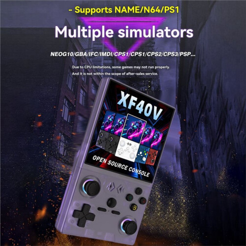 XF40V Retro Handheld Game Console 4.0Inch IPS Screen WiFi Retro Gaming Console Linux System Video Games Player 2