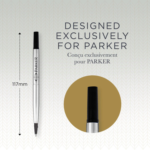Parker Parker Rollerball Pen Refills | Medium Point | Black QUINK Ink | 2 Count 2