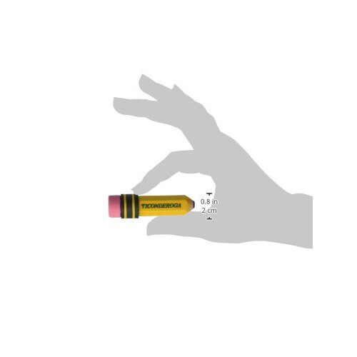 Ticonderoga Erasers, Pencil Shaped, Yellow, 36-Pack (38936) 2