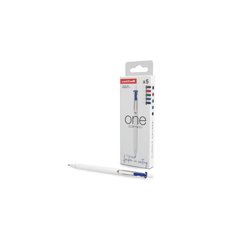 Uni-Ball Uni-Ball Rollerball Gel Ink One 0.7mm Case 5 Colours CLASSIC 1