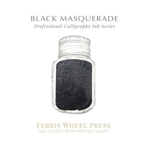Ferris Wheel Press Calligraphy Ink, Black with Silver Shimmer, 28ml 1