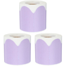 3Rolls Purple Adhesive Wave Border Roll for Office & School Decoration
