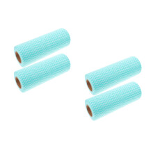 4Rolls Disposable Kitchen Washcloths Green Non-Woven Cleaning Cloths
