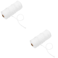 2Rolls Multi-Purpose White Cotton Rope for Meat Tying and Crafts