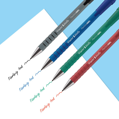 Paper Mate Paper Mate FlexGrip Gel Pens | Medium Point (0.7 mm) | Black Ink | 4 Count 2