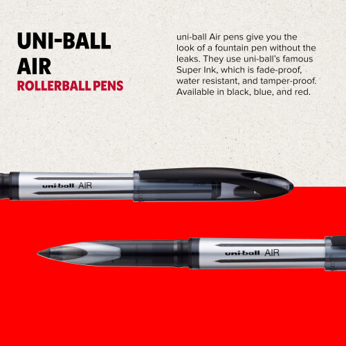 Uni-Ball uni-ball Micro Air Rollerball Pen - Red (Pack of 12) 1