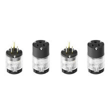 2X Lighted Straight Blade Electrical Plug and Connector Set,15A 125 Volt NEMA 5-15P NEMA 5-15R 2 Pole 3 Wire(US)