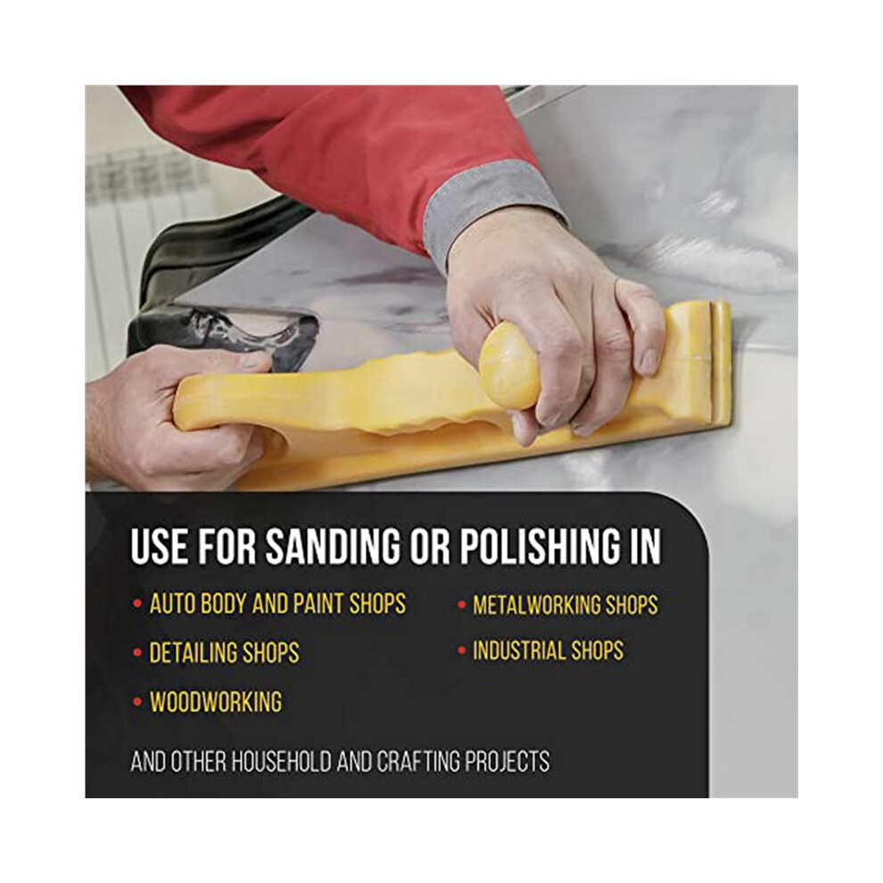 3X Hand Sanding File Block Hand Sanding Board With Hook And Loop Backing For Continuous Rolls Or Sandpaper Sheets 6033740406553
