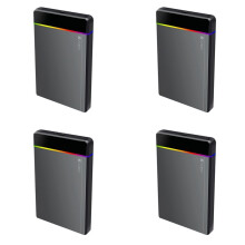 4 Sets 2,5 Inch HDD/SSD Type-C RGB-Behuizing Naar USB 3.2 Gen1 5 Gbps HD Externe Harde Schijfbehuizing, Gereedschapsvrij