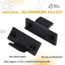 1 Paar Zwarte Reparatielipjes voor Draaitafelstofkappen, Scharnierset van Aluminiumlegering, Geschikt voor Technics SL-D1 D2 D3 B1 Q2 Q200 3200 220
