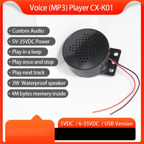 Voice Speaker Prompter Customizable Voice-Activated Access Control Car Locking Security 5VDC 2