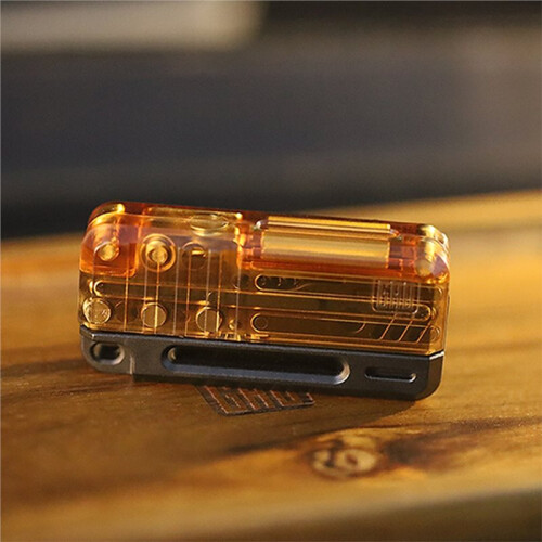 EDC PEI Push Slider Stainless Steel PC Push Slider Mechanical Intensive EDC Decompression Toys Tools 2